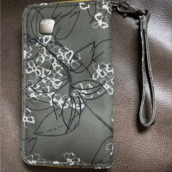 Haiku Olive Floral Zip Around Wristlet Wallet - Picture 1 of 4